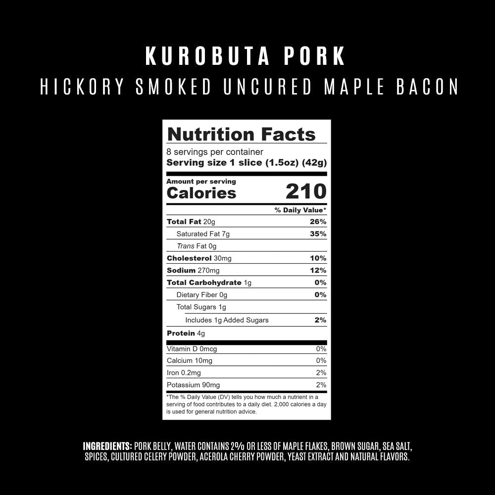 Hickory Smoked Uncured Maple Bacon