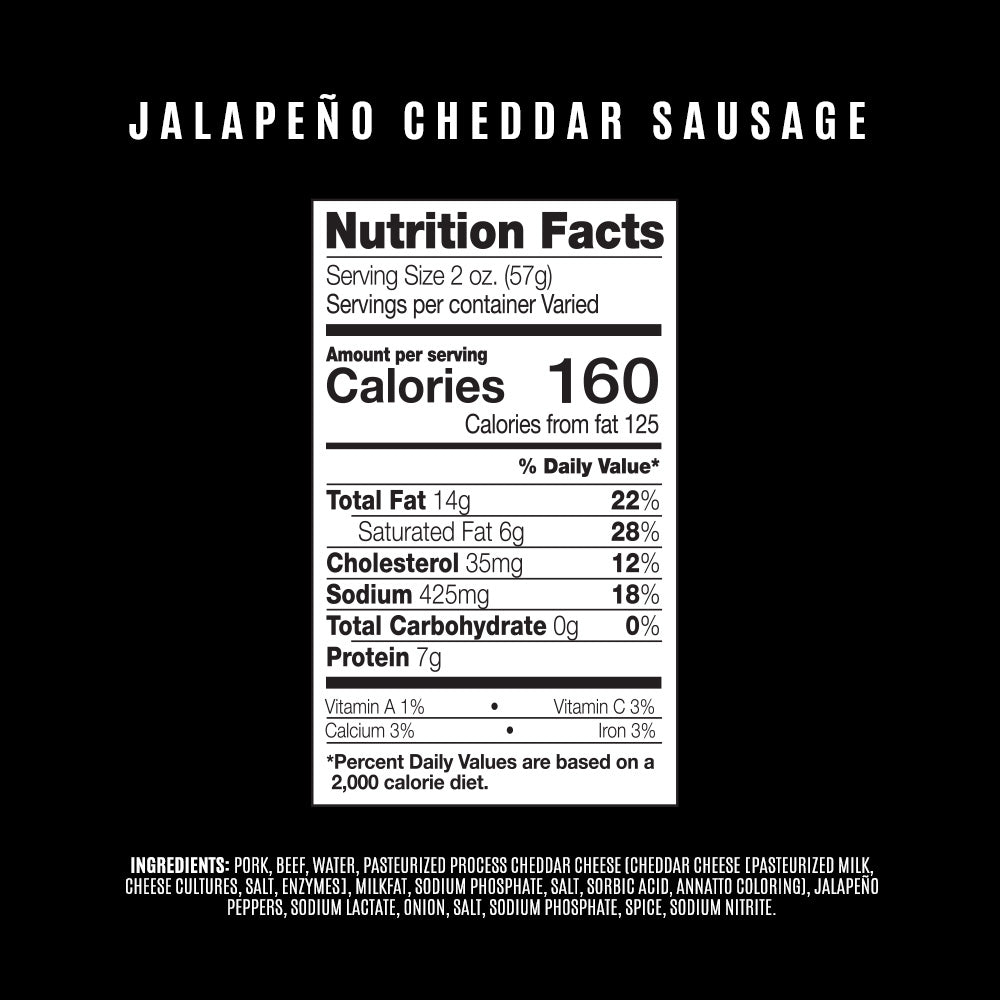 Smoked Jalapeno Cheddar Sausage