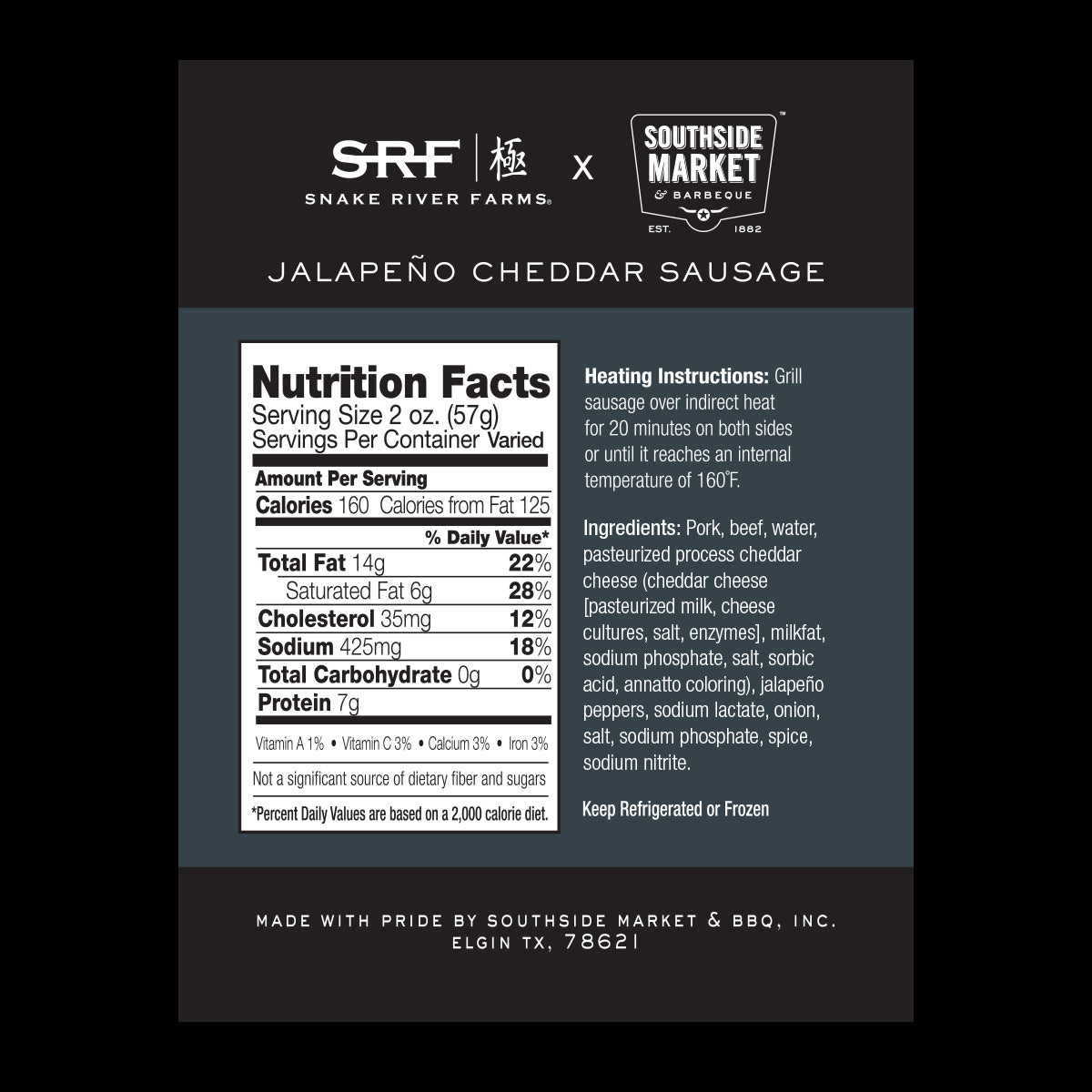 Smoked Jalapeno Cheddar Sausage 12-pack